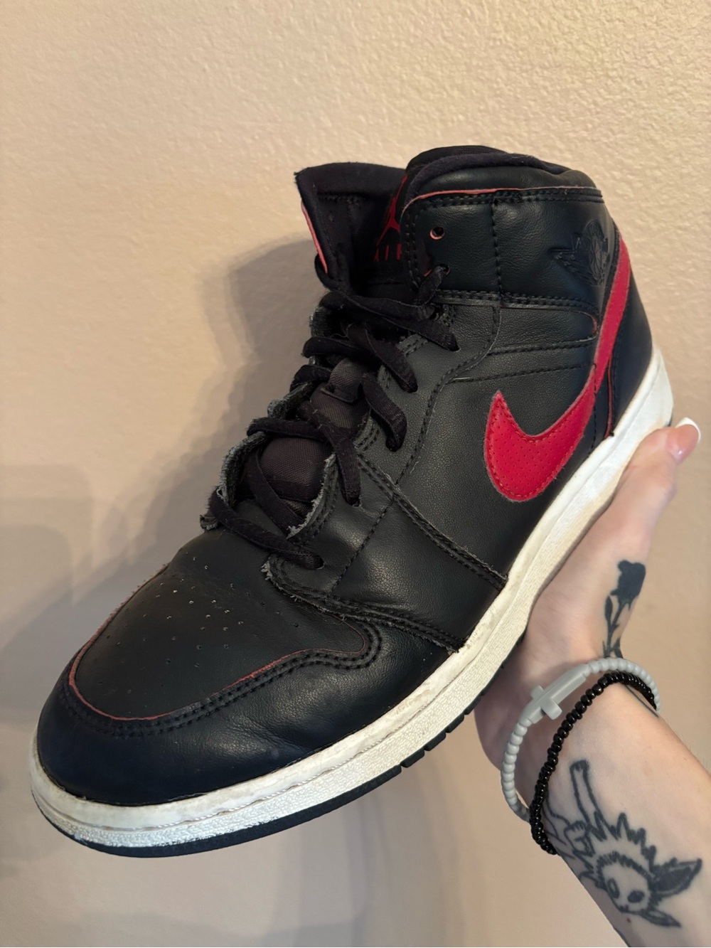 Air Jordan 1 Retro Mid GS 'Black Gym Red'